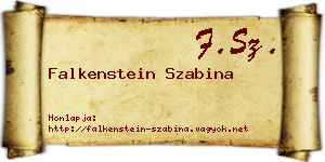 Falkenstein Szabina névjegykártya
